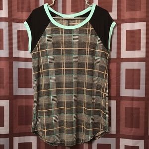NWOT A.GAIN PLAID TUNIC